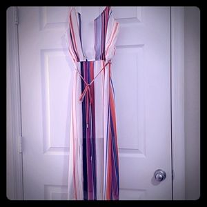 Striped Sheer summer maxi dress